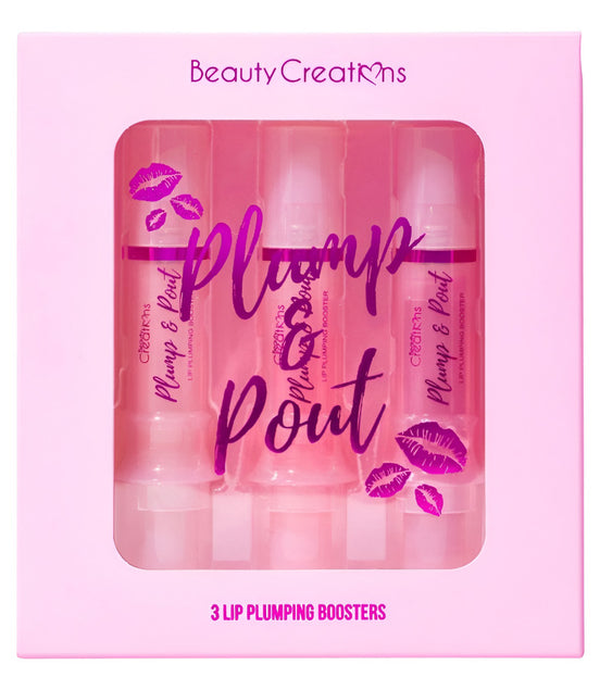 Set 3 Plump & Pout Lip Gloss Voluminizador Beauty Creations