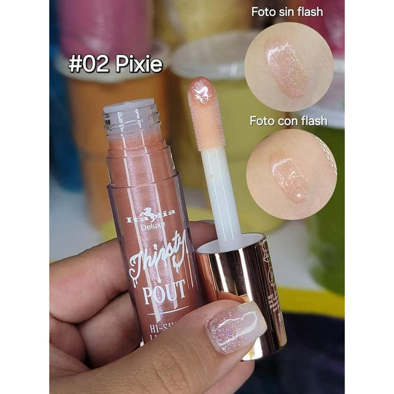 Italia Deluxe Thirsty Pout Hi-shine Lip Gloss Alto Brillo