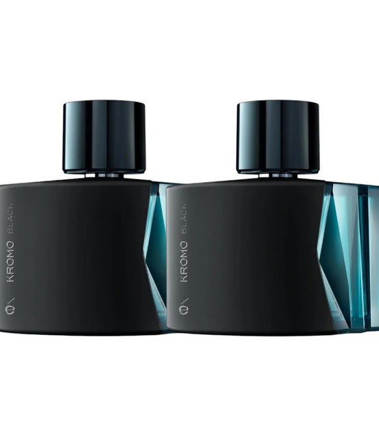 Set 2 Pzs Perfume Kromo Black Esika 90 Ml