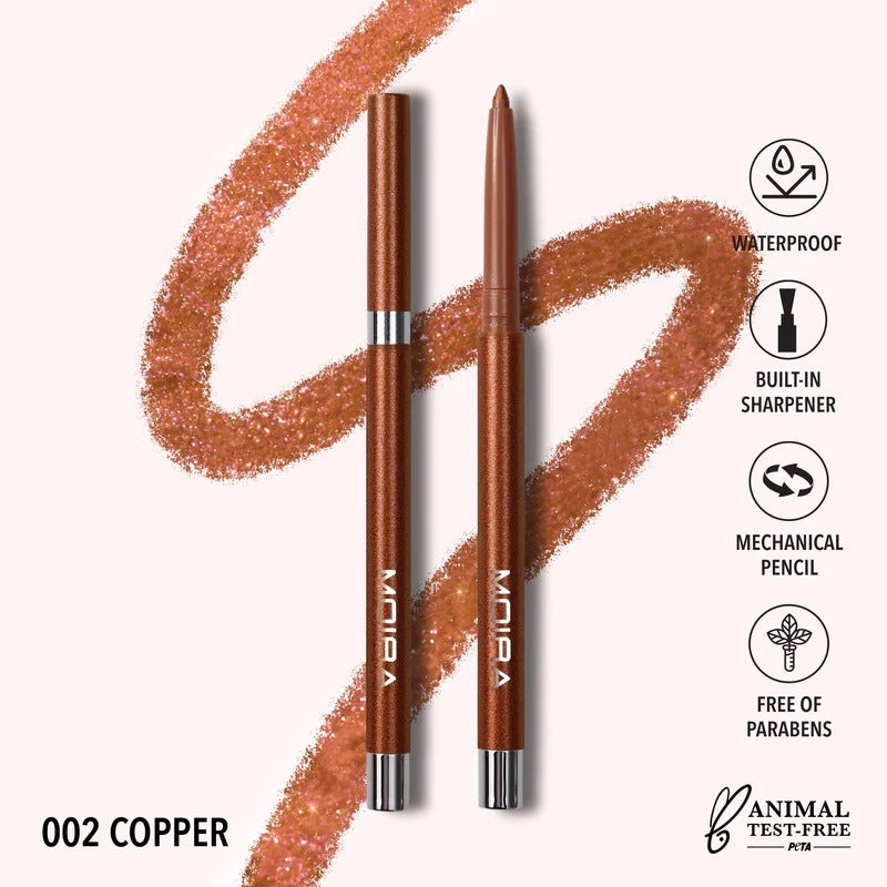 Shimmer Liner Delineador Metalico En Gel Moira 1 Pz 18 Tonos