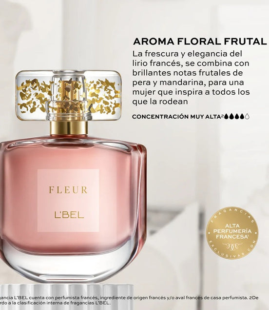 Set 3 Pzs Fleur L'bel Perfume Crema Corporal Y Miniperfume