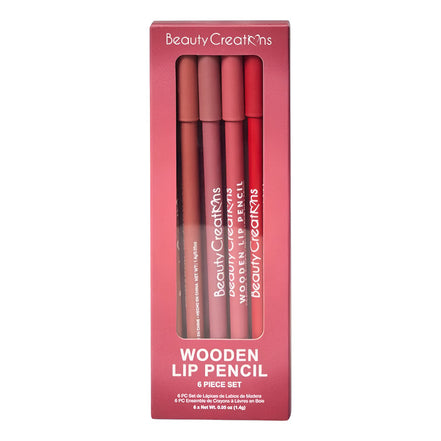 Set Delineadores De Labios Madera 6 Pzs Beauty Creations