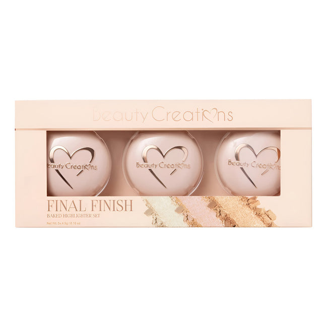 Set Final Finish Baked Highlighters Beauty Creations 3 Pcs