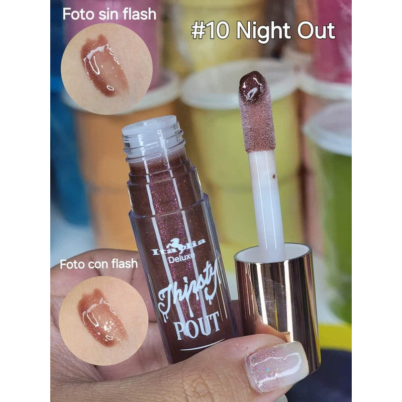 Italia Deluxe Thirsty Pout Hi-shine Lip Gloss Alto Brillo