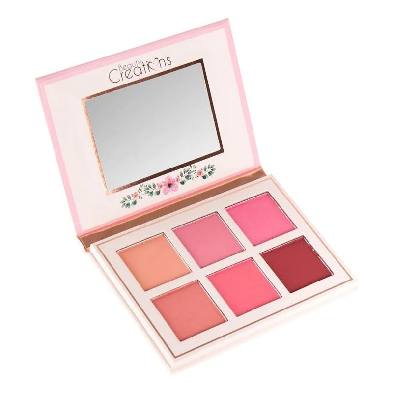 Paleta De Rubores Floral Bloom Beauty Creations 6 Tonos