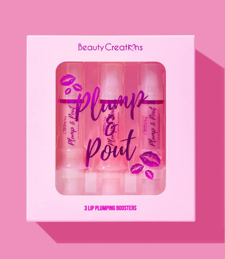 Set 3 Plump & Pout Lip Gloss Voluminizador Beauty Creations