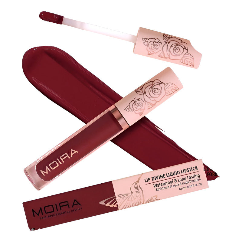Labial Liquido Moira Lip Divine Larga Duracion 1 Pz 24 Tonos