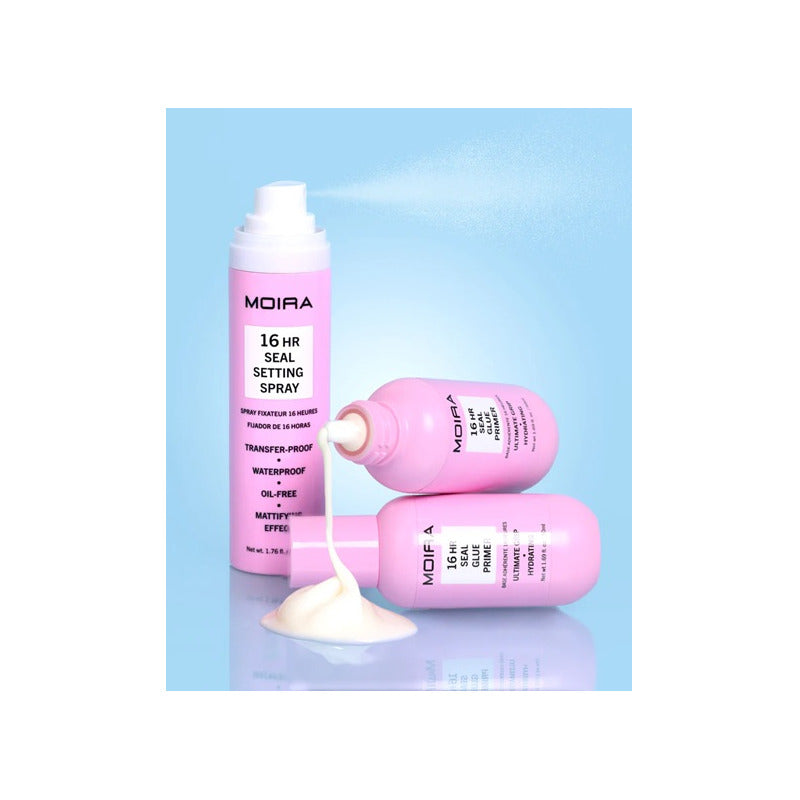 Duo Primer + Spray Fijador Maquillaje 16 Hr Seal Moira 50ml