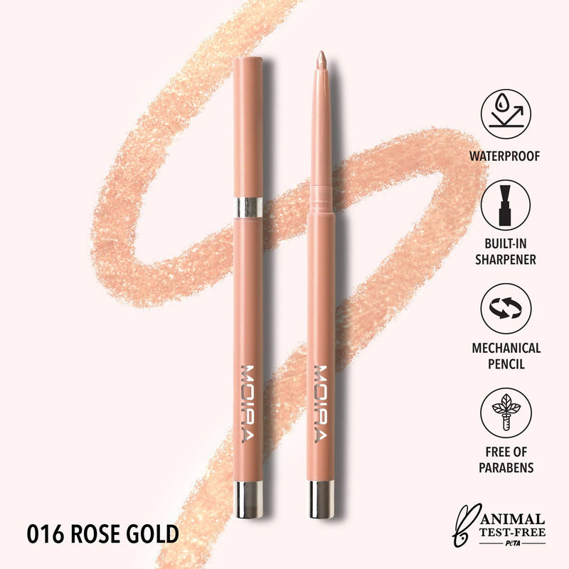 Shimmer Liner Delineador Metalico En Gel Moira 1 Pz 18 Tonos