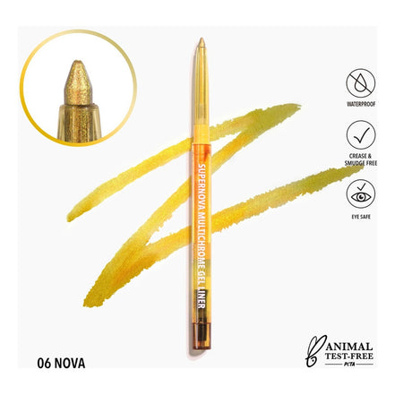 Supernova Multichrome Delineador En Gel Moira 1 Pz 10 Tonos