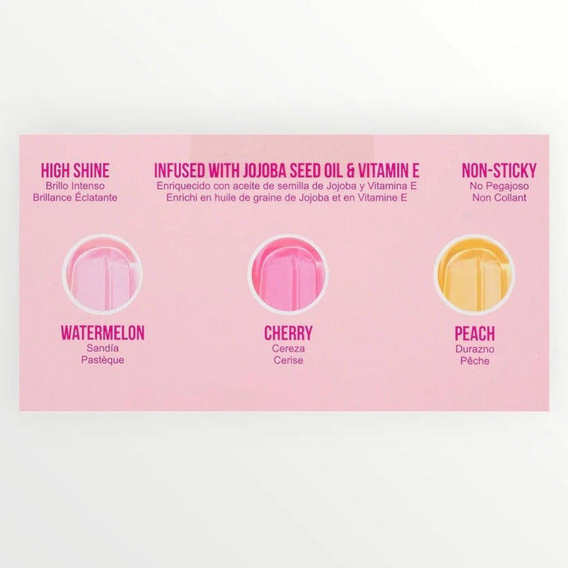 Set Balsamos Labiales C/llavero Fruity Dose Beauty Creations