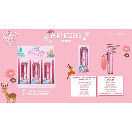 Lip Duo Deer Kisses Gloss Stick+delineador Beauty Creations