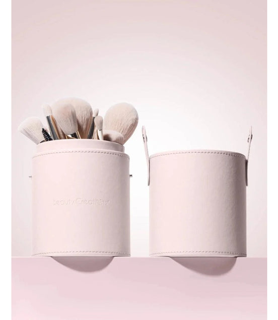 Set De Brochas 24 Piezas Beauty Creations + Estuche Cilindro