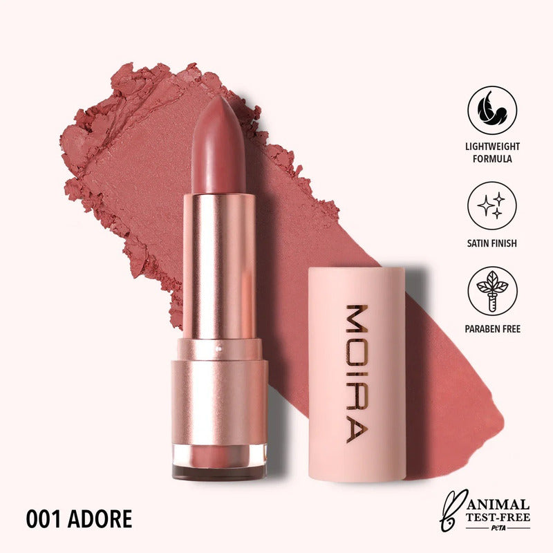 Labial Satinado Goddess Lipstick Moira 1pz 22 Tonos Original