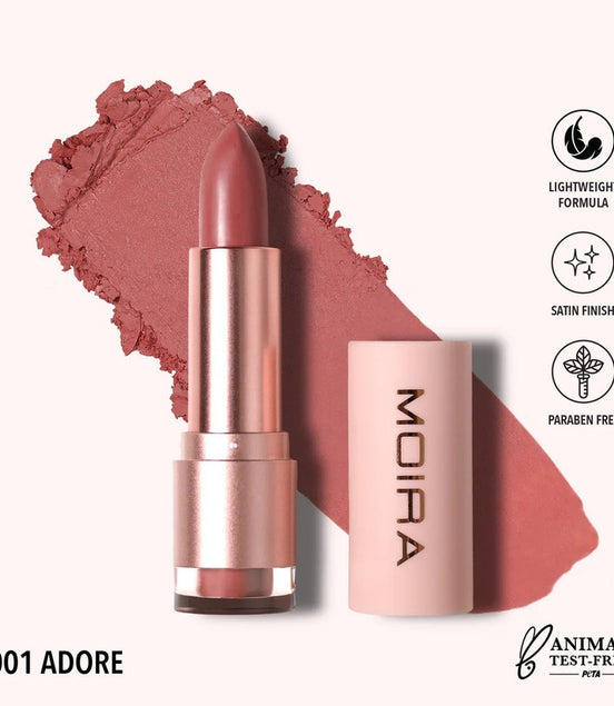 Labial Satinado Goddess Lipstick Moira 1pz 22 Tonos Original