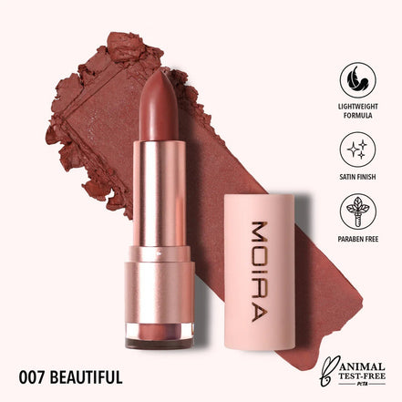 Labial Satinado Goddess Lipstick Moira 1pz 22 Tonos Original