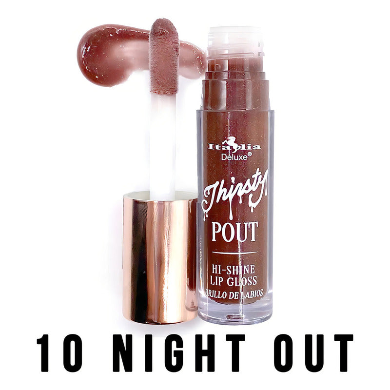 Lip Gloss Thirsty Pout Hi-shine Italia Deluxe Night Out