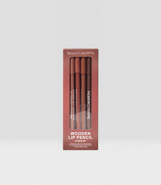 Set Delineadores De Labios Madera 6 Pzs Beauty Creations