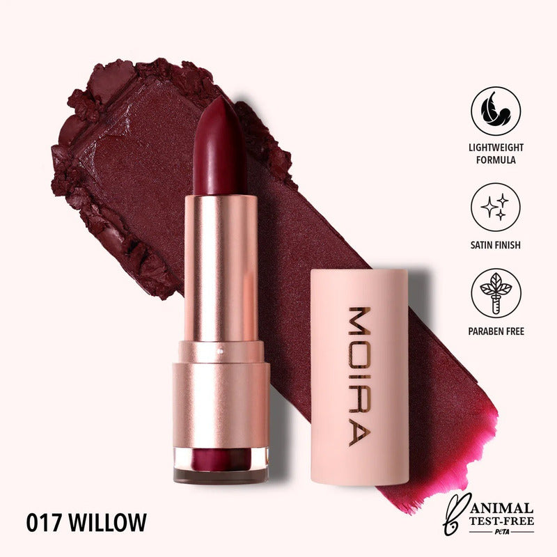 Labial Satinado Goddess Lipstick Moira 1pz 22 Tonos Original