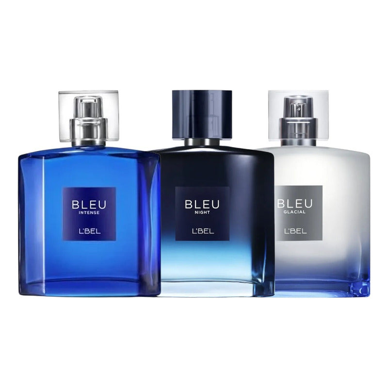 Set 3 Pzs Perfumes Bleu L'bel Intense Night Y Glacial 100ml