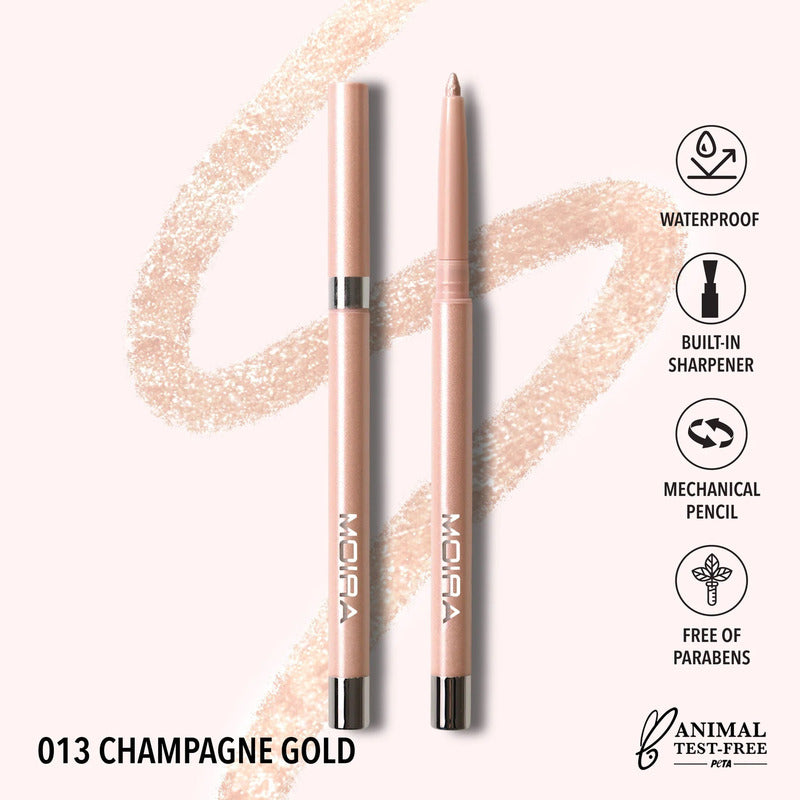 Shimmer Liner Delineador Metalico En Gel Moira 1 Pz 18 Tonos