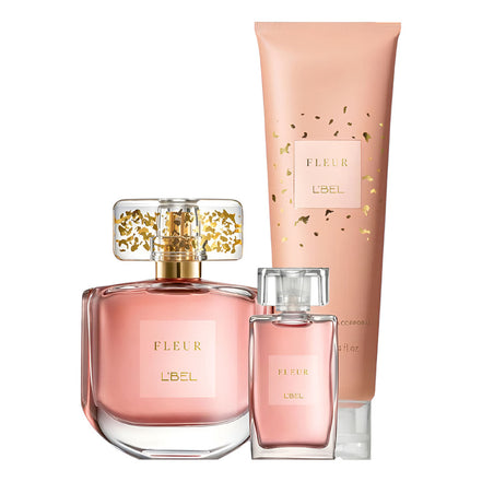 Set 3 Pzs Fleur L'bel Perfume Crema Corporal Y Miniperfume