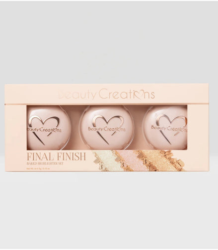 Set Final Finish Baked Highlighters Beauty Creations 3 Pcs