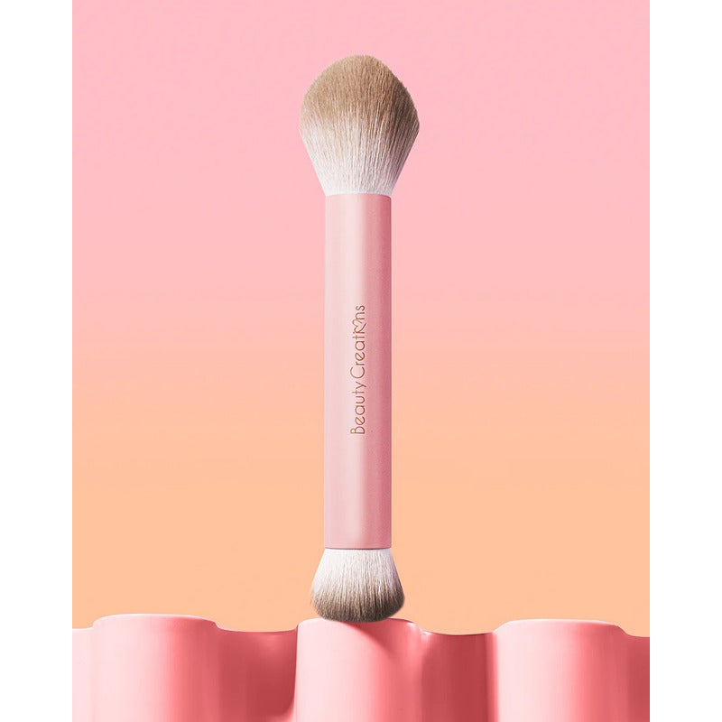 Brocha Doble Para Rubor Liquid Blush Beauty Creations Rosa