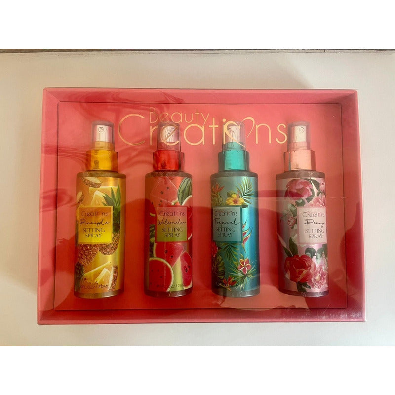 Set Fijador Maquillaje Spray Sellador Beauty Creations 4 Pzs