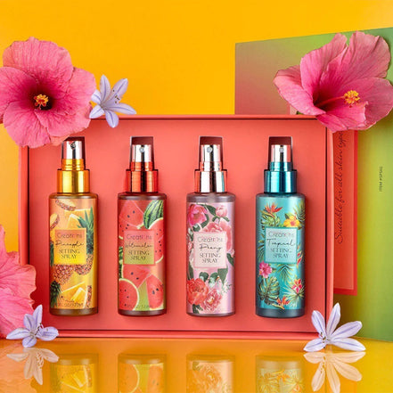 Set Fijador Maquillaje Spray Sellador Beauty Creations 4 Pzs