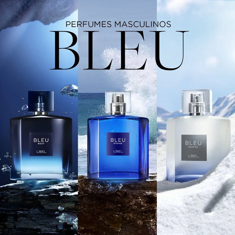 Set 3 Pzs Perfumes Bleu L'bel Intense Night Y Glacial 100ml