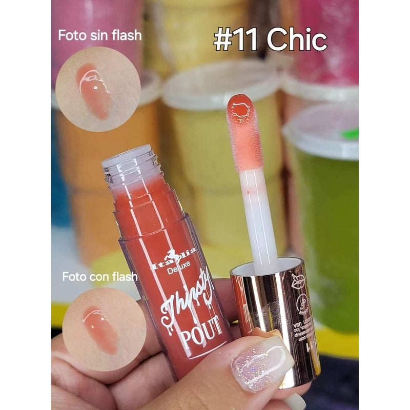 Italia Deluxe Thirsty Pout Hi-shine Lip Gloss Alto Brillo