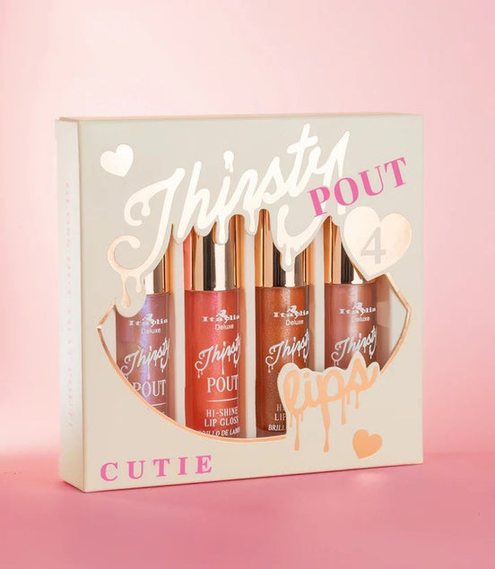 Set Gloss Labiales Thirsty Pout Hi Shine Italia Deluxe 4 Pcs