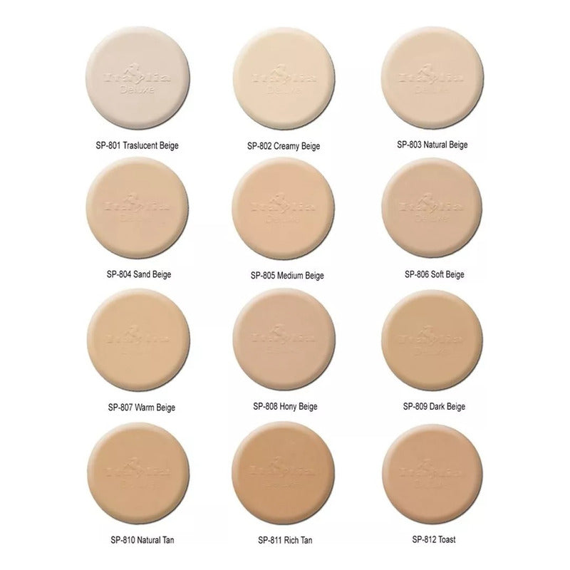 Italia Deluxe Silver Polvo Compacto Natural 1 Pz 12 Tonos