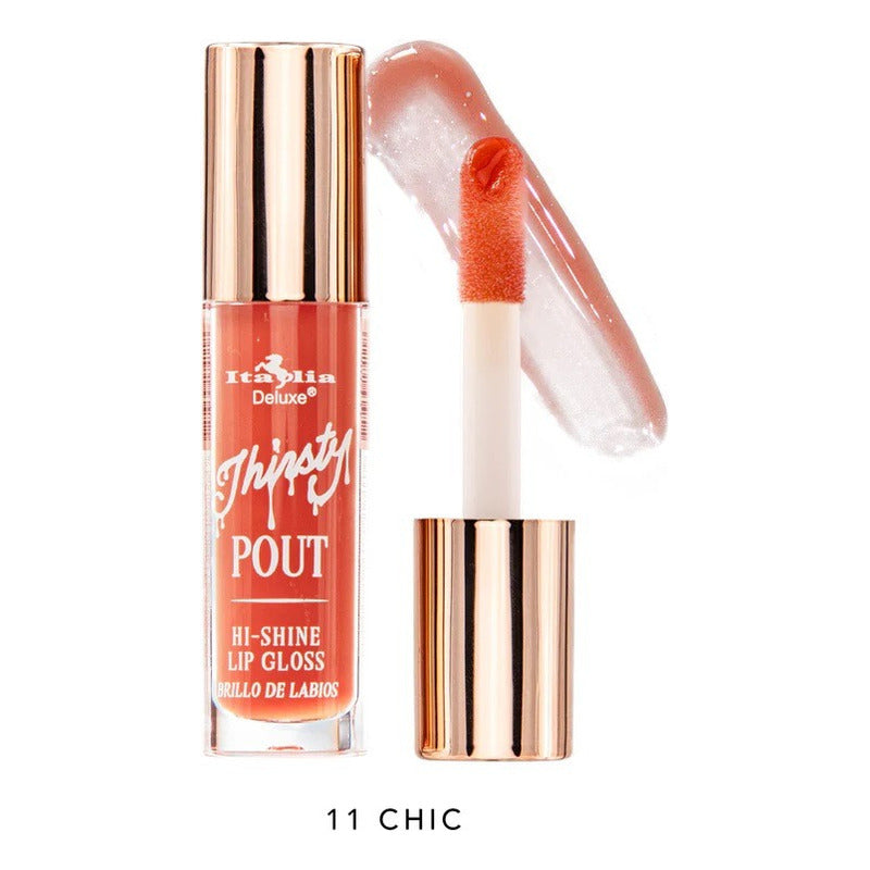 Set Gloss Labiales Thirsty Pout Hi Shine Italia Deluxe 4 Pcs