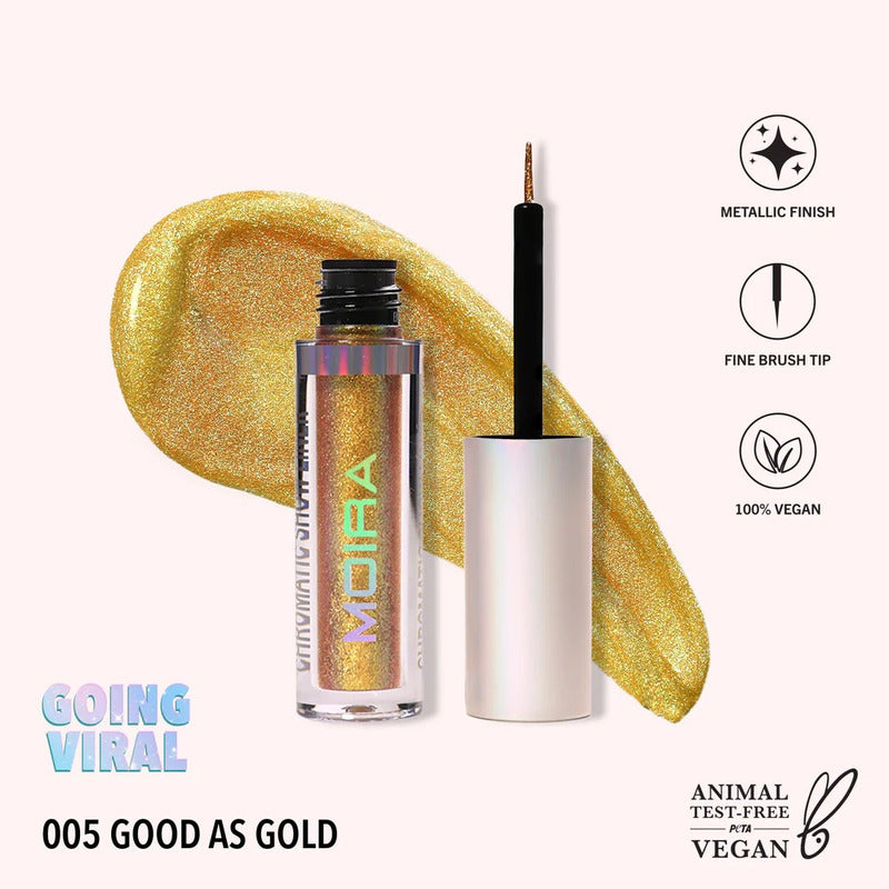 Delineador Liquido Metalico Chromatic Show Liner Moira