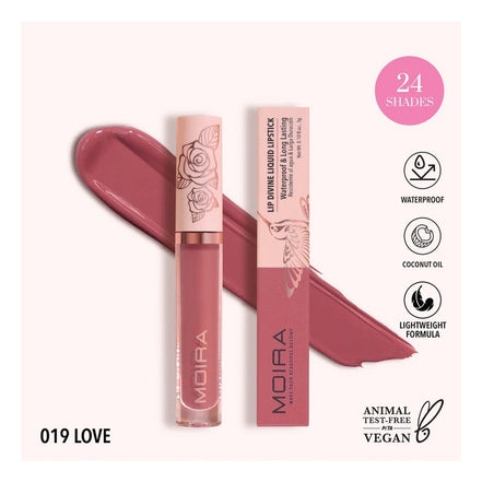 Labial Liquido Moira Lip Divine Larga Duracion 1 Pz 24 Tonos