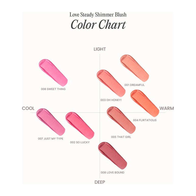 Rubor Liquido Satinado Love Steady Shimmer Blush Moira