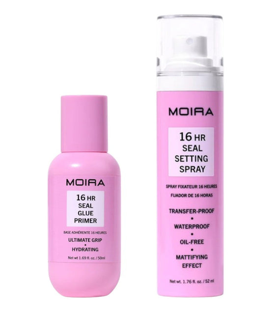 Duo Primer + Spray Fijador Maquillaje 16 Hr Seal Moira 50ml