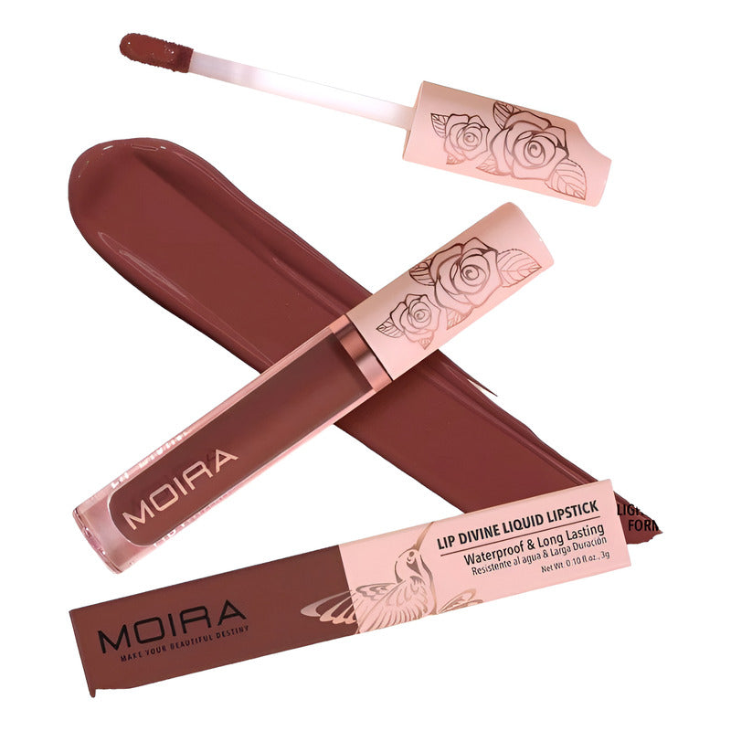 Labial Liquido Moira Lip Divine Larga Duracion 1 Pz 24 Tonos