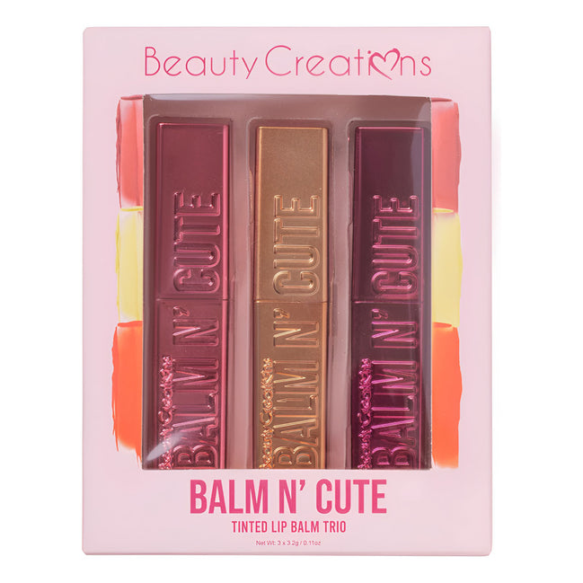 Trio Set De Balsamos Labiales Balm N' Cute Beauty Creations