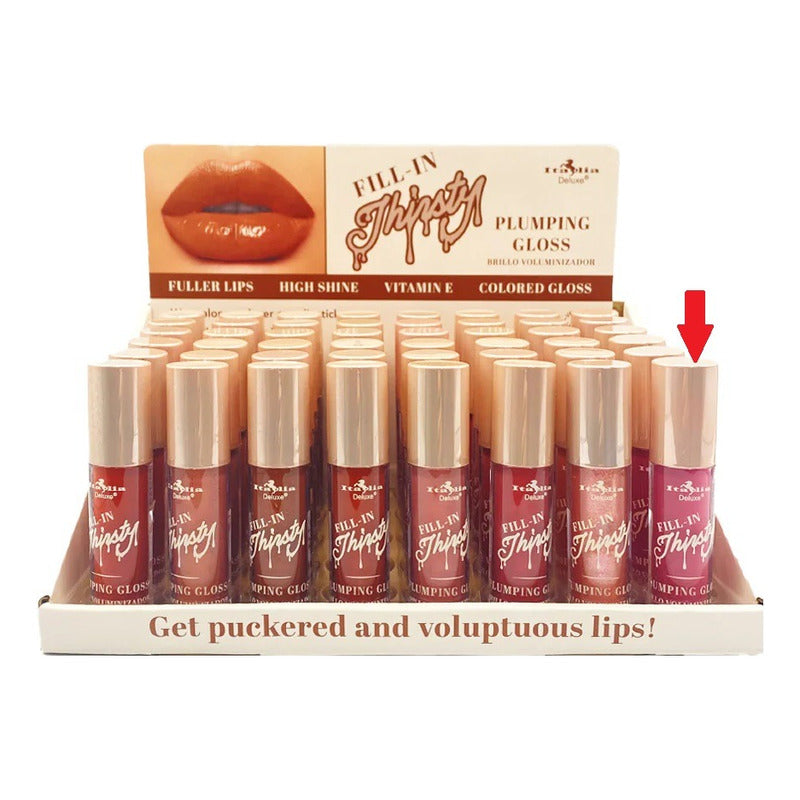 Italia Deluxe Fill In Thirsty Pout Lip Gloss Voluminizador
