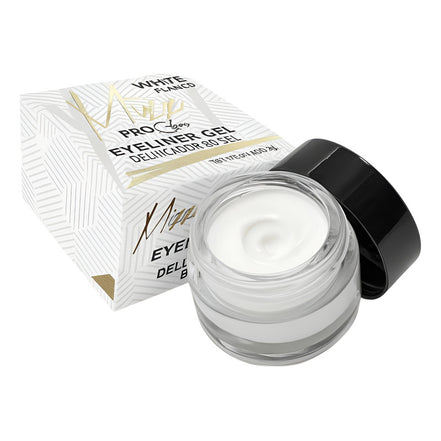 Delineador En Gel Indeleble Mizz Acabado Mate Blanco Blanco Mate