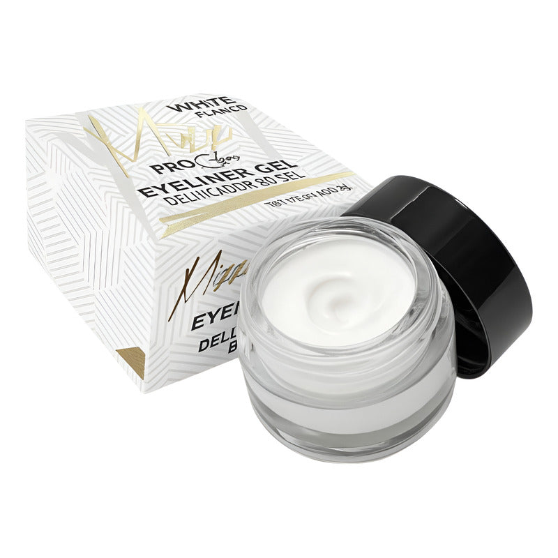 Delineador En Gel Indeleble Mizz Acabado Mate Blanco Blanco Mate
