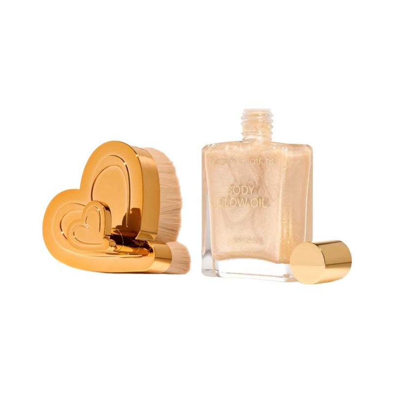 Duo Body Glow Aceite Corporal + Brocha Beauty Creations