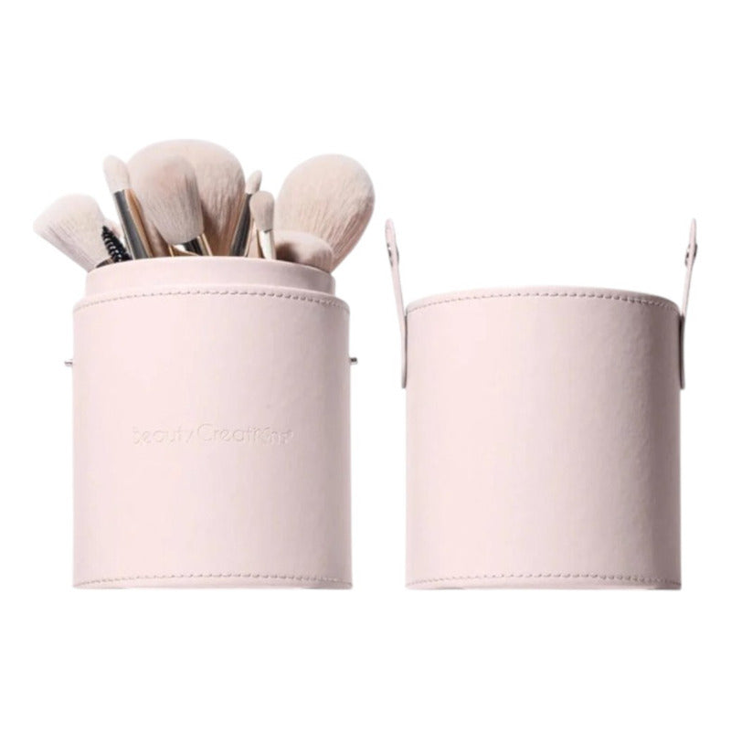 Set De Brochas 24 Piezas Beauty Creations + Estuche Cilindro
