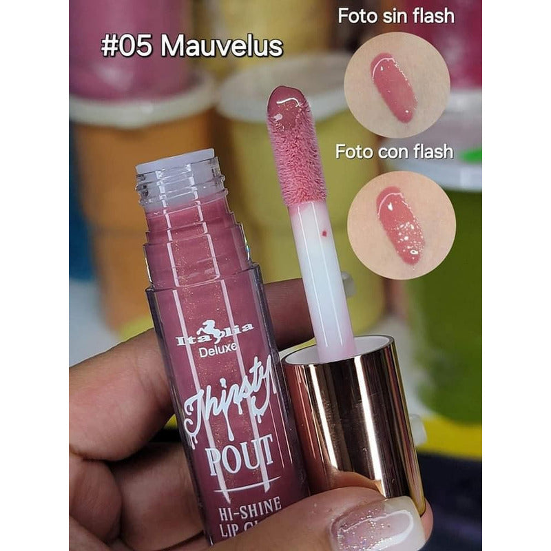 Italia Deluxe Thirsty Pout Hi-shine Lip Gloss Alto Brillo