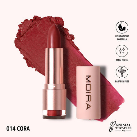 Labial Satinado Goddess Lipstick Moira 1pz 22 Tonos Original