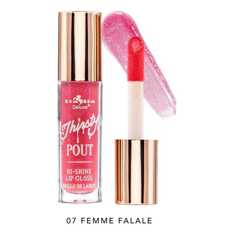 Set Gloss Labiales Thirsty Pout Hi Shine Italia Deluxe 4 Pcs