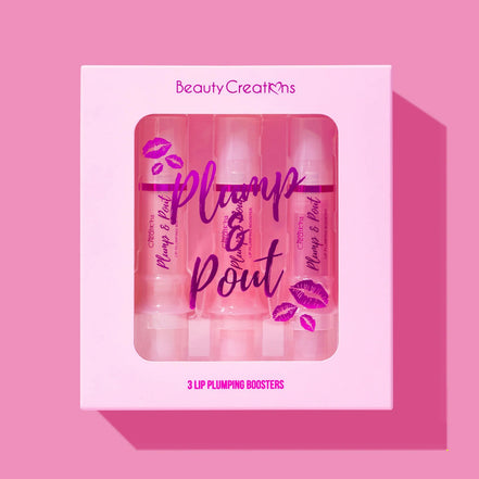 Set 3 Plump & Pout Lip Gloss Voluminizador Beauty Creations